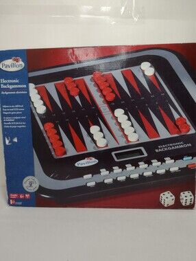 Electronic Backgammon Game - Red & White Vintage